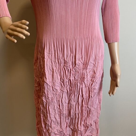 Veeca pink Cocktail Party gauze 3/4 sleeve dress size M - Picture 5 of 10